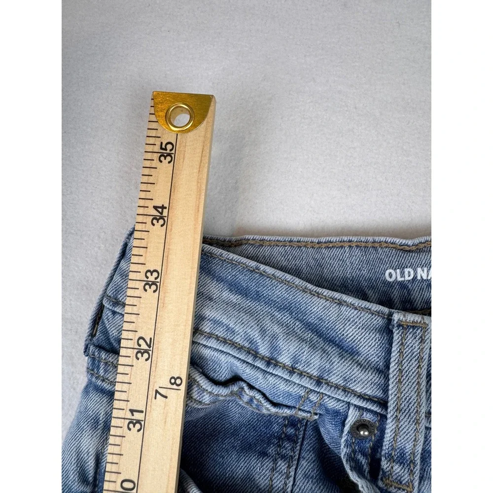 Old Navy Boys Straight Built-In Flex Jeans Size 12 Light Wash Denim